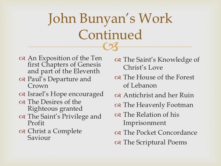 beasley pp presentation john bunyan john bunyan works
