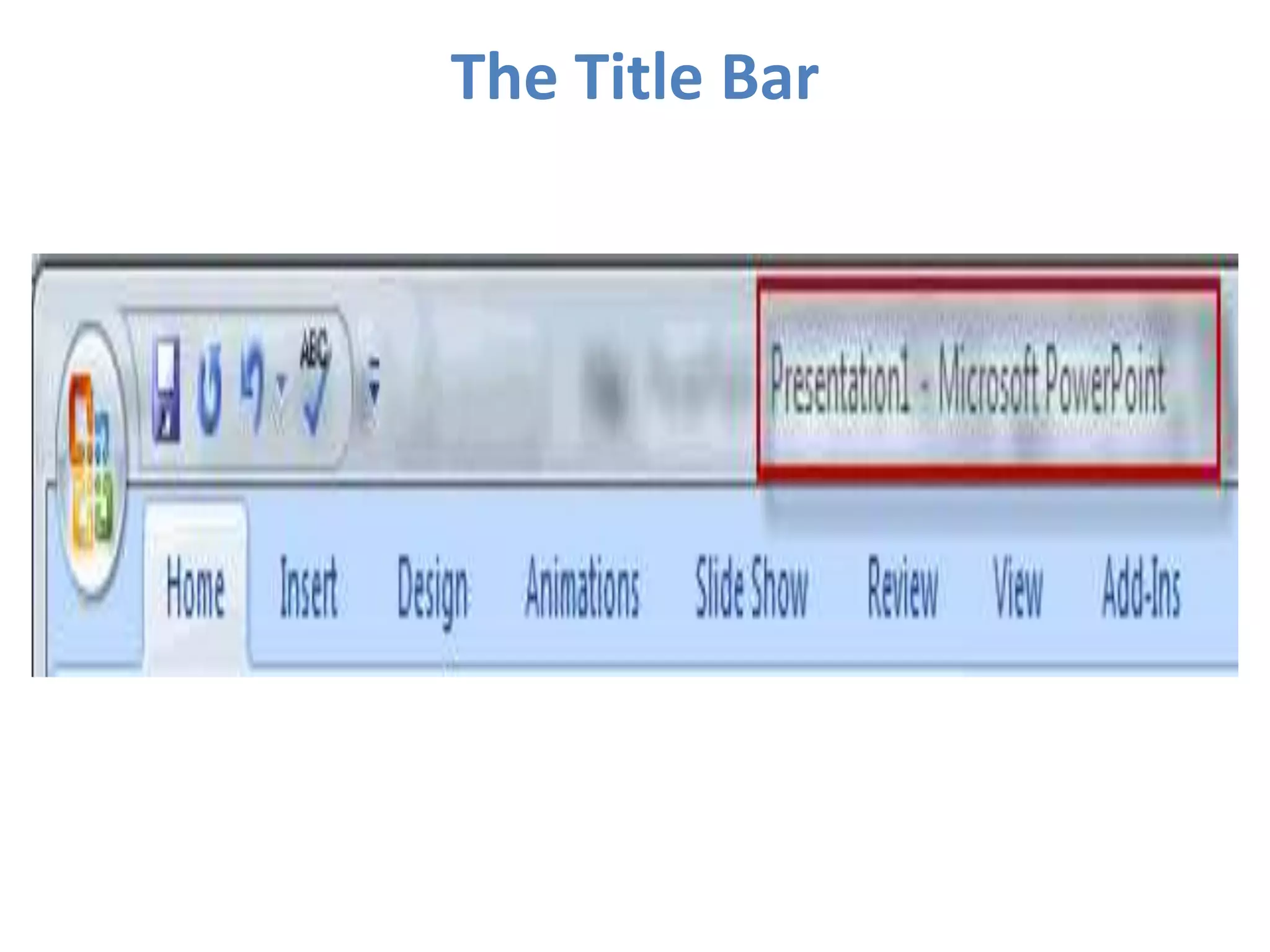 The Title Bar
