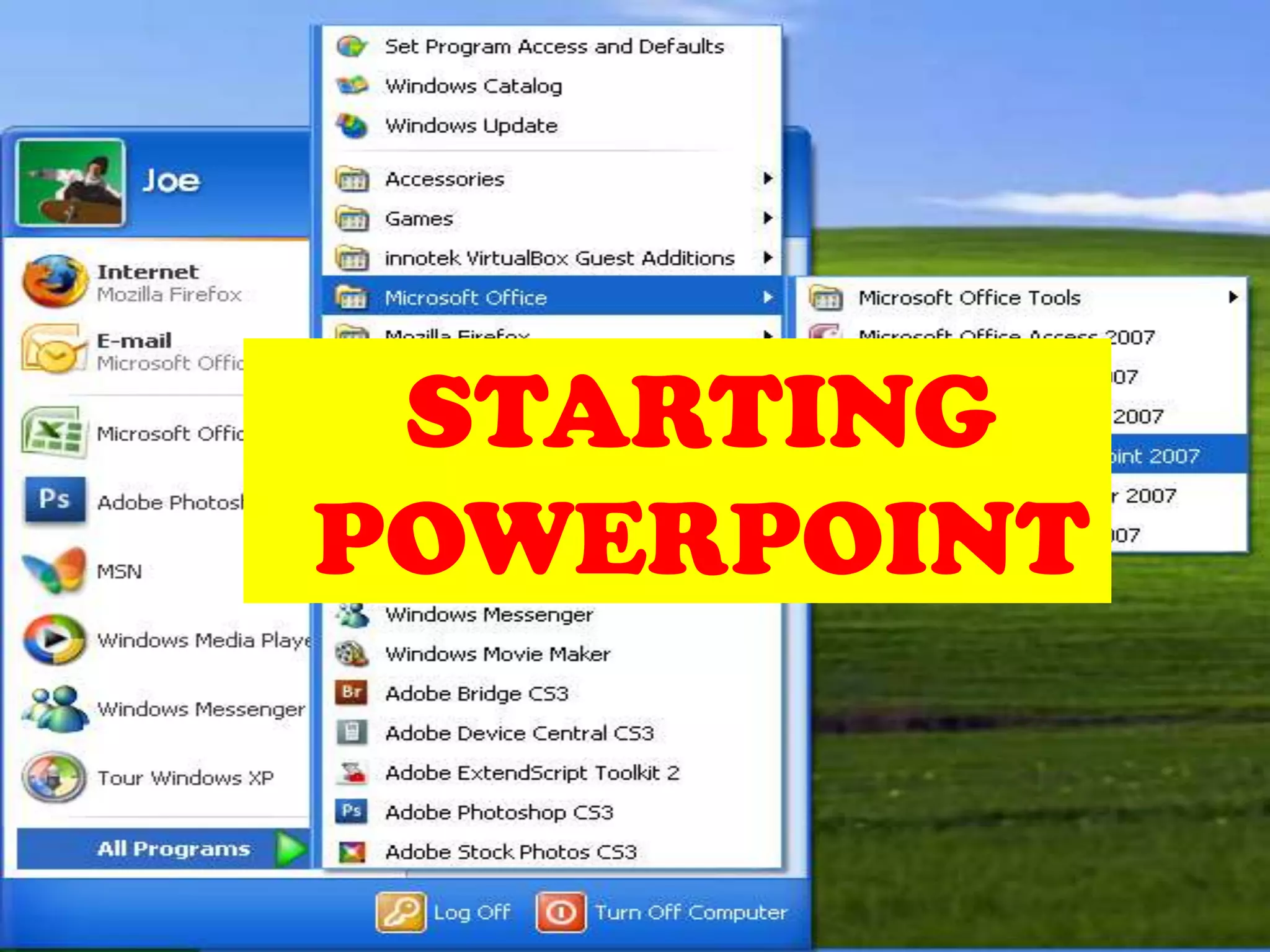  	STARTING POWERPOINT