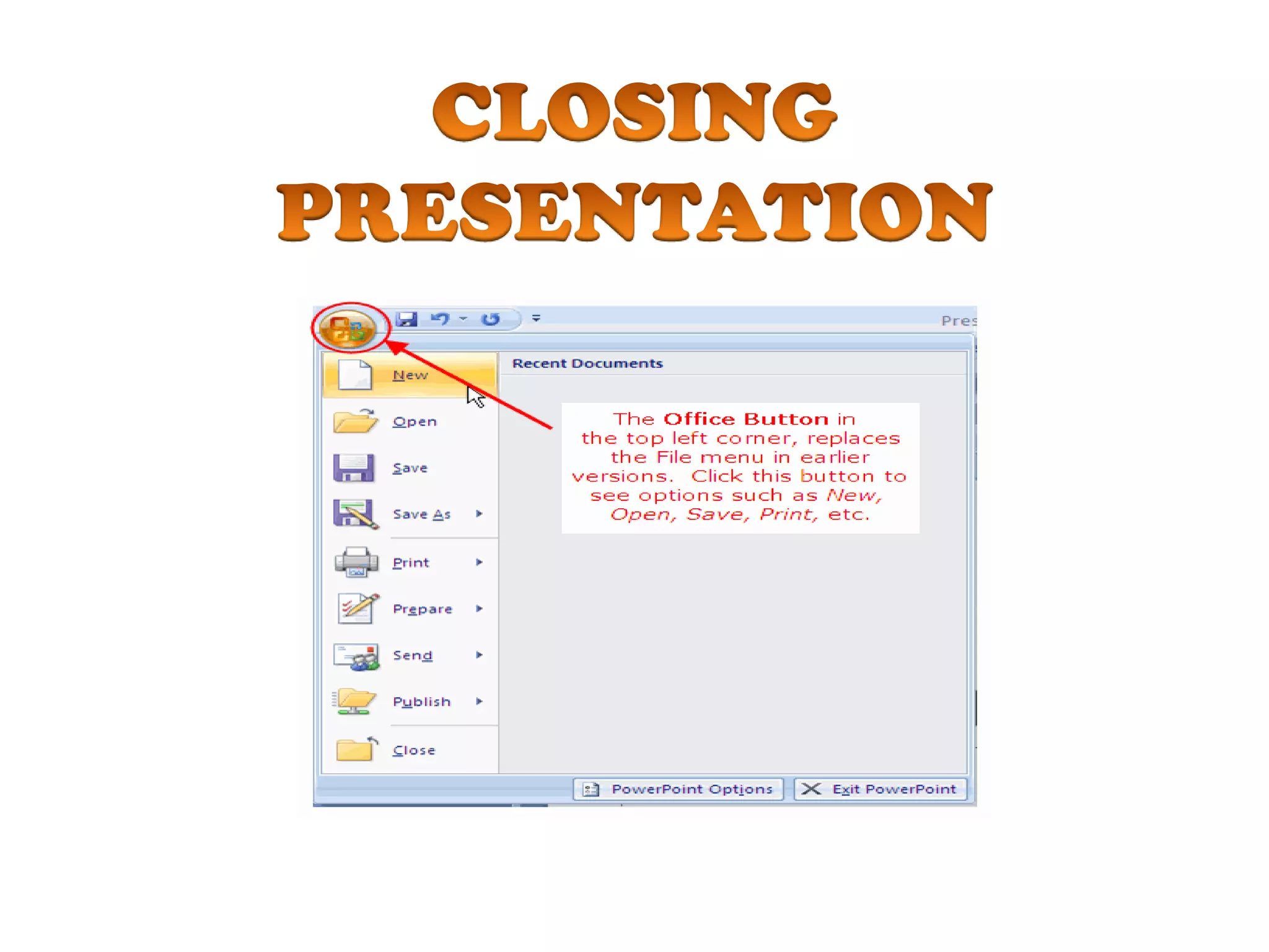 CLOSING PRESENTATION