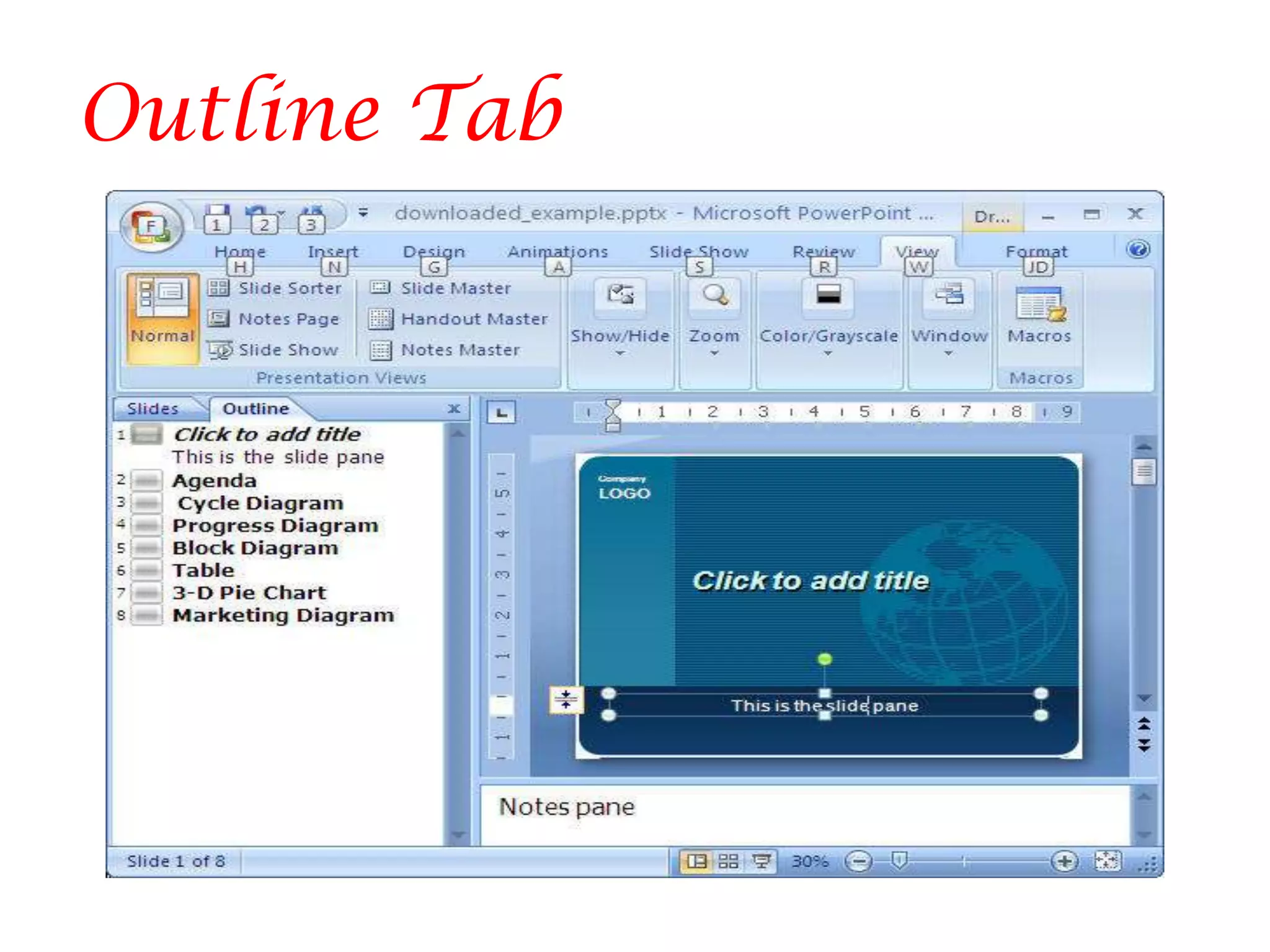 Outline Tab