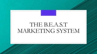 THE B.E.A.S.T
MARKETING SYSTEM
 