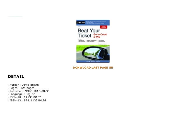 Go to Court /& Win! Beat Your Ticket