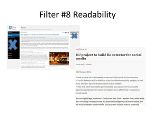 Filter #8 Readability
 