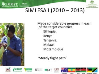 Sustainable Intensification of Maize-Legume Cropping Systems for Food Security in Eastern and Southern Africa: SIMLESA Experiences and Lessons