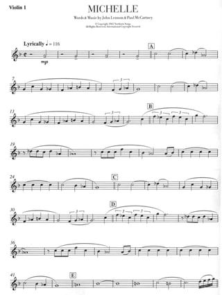 Beatles michelle string quartet parts