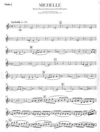  Beatles michelle string quartet parts