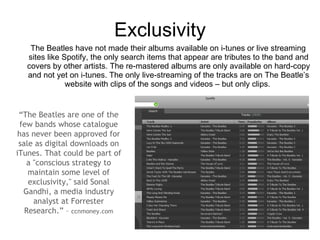 The Official UK Album Chart. 13/09/09 4 days after the release, The Beatles proved that the re-release of their albums and campaign and advertising of the merchandise was successful, they dominated the UK album chart with 11 albums in the top 40. #5 Sgt. Peppers Lonely Hearts Club band #6 Abbey Road #9 Revolver #10 Rubber Soul #21 The Beatles #24 The Beatles in Stereo #29 Help! #31 Past Masters #33 Magical Mystery Tour #37 A Hard Days Night #38 Please Please Me 