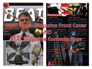 BEAT Music Magazine Front Cover AND BEAT Magazine Contents Page 