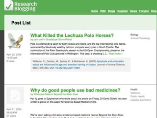 Research blogging 