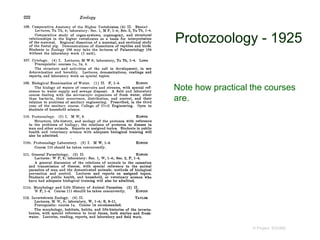 Protozoology - 1925
© Project SOUND
Note how practical the courses
are.
 