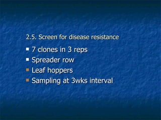Achievements and outcomes in implementation of Napier smut and stunt resistance project in Tanzania