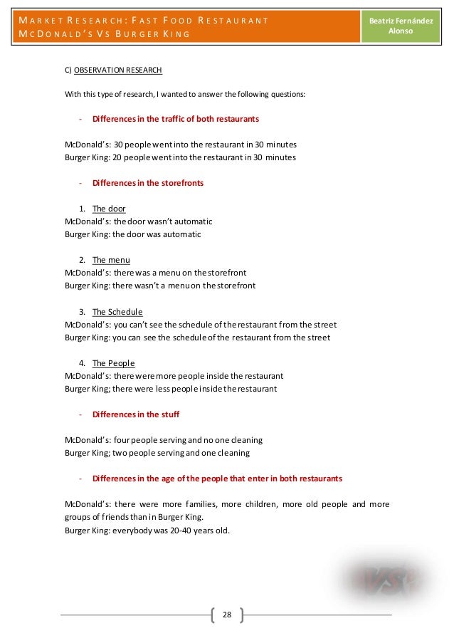 observational research at mcdonalds Most major corporations base important decisions on market research find out how some name brands changed their views based on research results. observational research at mcdonalds Most major corporations base important decisions on market research find out how some name brands changed their views based on research results.