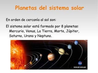 Planetas del sistema solar ,[object Object]