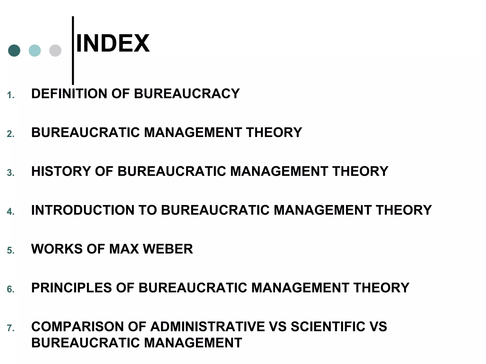Beauractric managment and Comparison of Administrative vs scientific vs ...