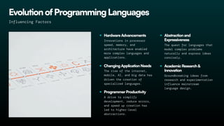 Comprehensive Guide to Program Design and Modern Programming Languages ...