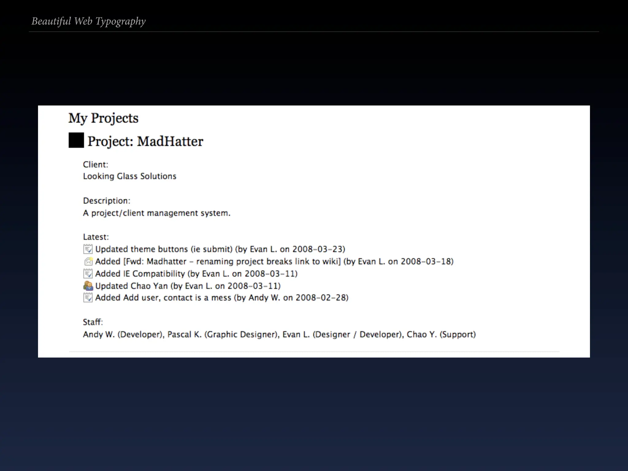 Beautiful Web Typography
 