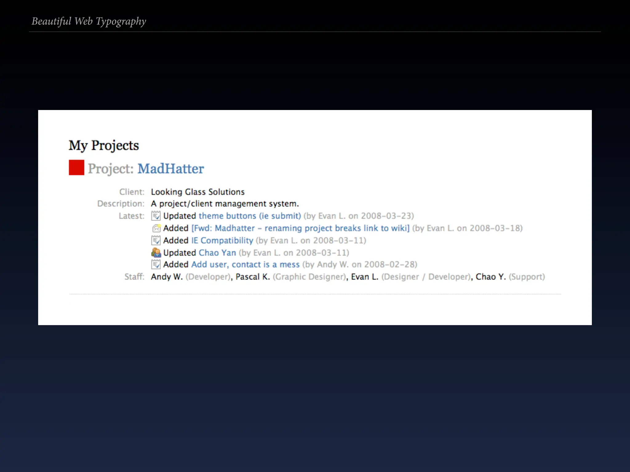 Beautiful Web Typography
 