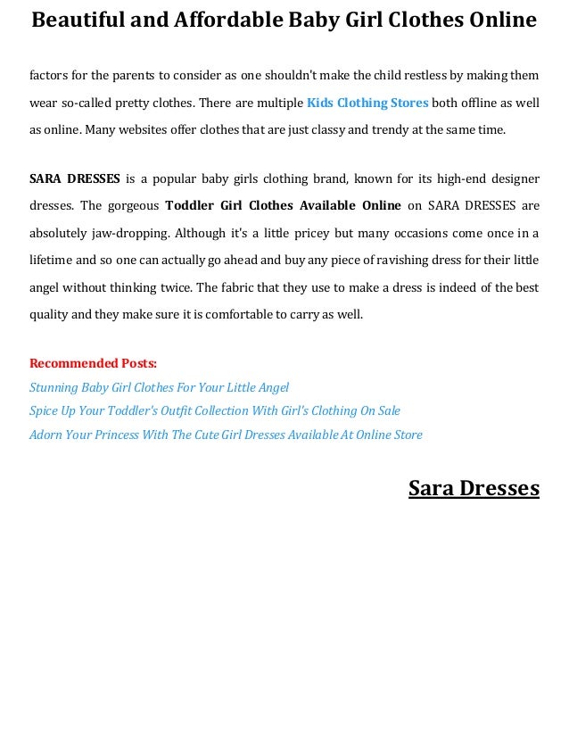 affordable baby girl clothes