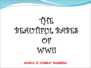 WORLD II COMBAT BOMBERS 