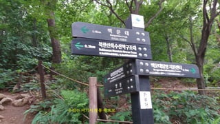 우리는 여기서 영봉 쪽으로
 
