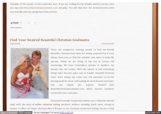 Christian soulmate dating site