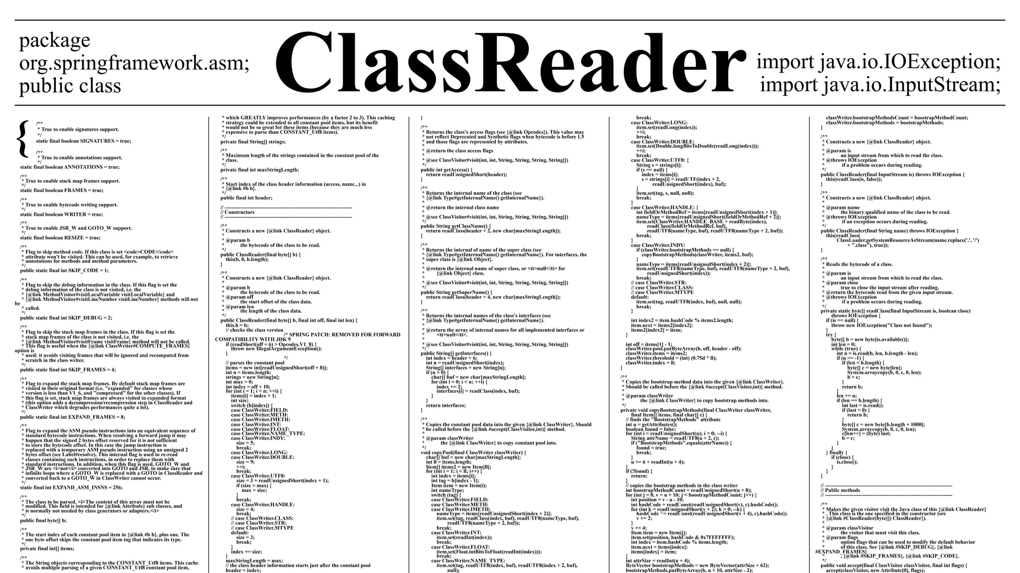 Multiple wide monitors
don’t help with long
Java classes…
 