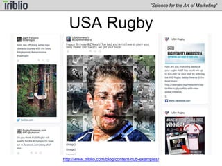 “Science for the Art of Marketing” 
Glass is Life 
http://www.triblio.com/blog/content-hub-examples/ 
 