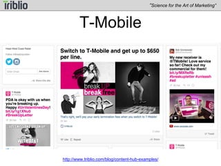 Triblio 
“Science for the Art of Marketing” 
http://www.triblio.com/blog/content-hub-examples/ 
 