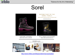 Gerber 
“Science for the Art of Marketing” 
http://www.triblio.com/blog/content-hub-examples/ 
 