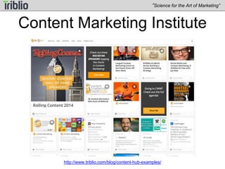 “Science for the Art of Marketing” 
HelloWallet 
http://www.triblio.com/blog/content-hub-examples/ 
 