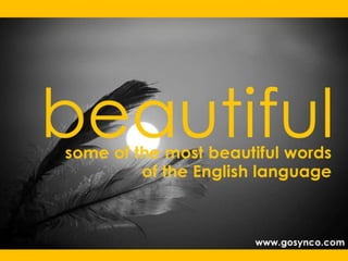 Beautiful English words