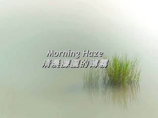 Morning Haze 清晨朦朧的薄霧 