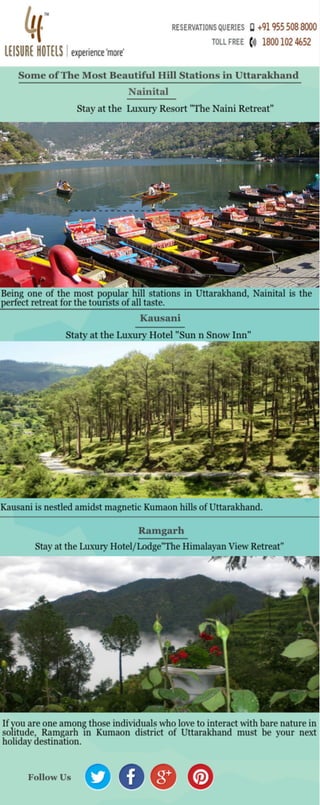 Some of The Most Beautiful Hill Stations in Uttarakhand