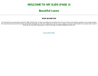 Pdf D O W N L O A D Beautiful Losers Full Pages