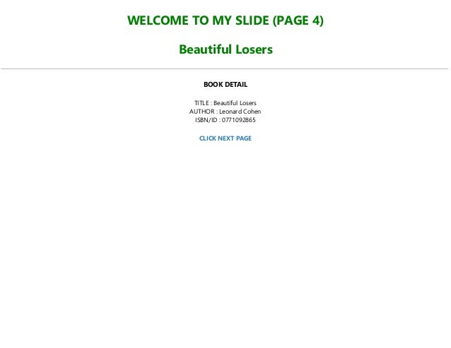 Pdf D O W N L O A D Beautiful Losers Full Pages