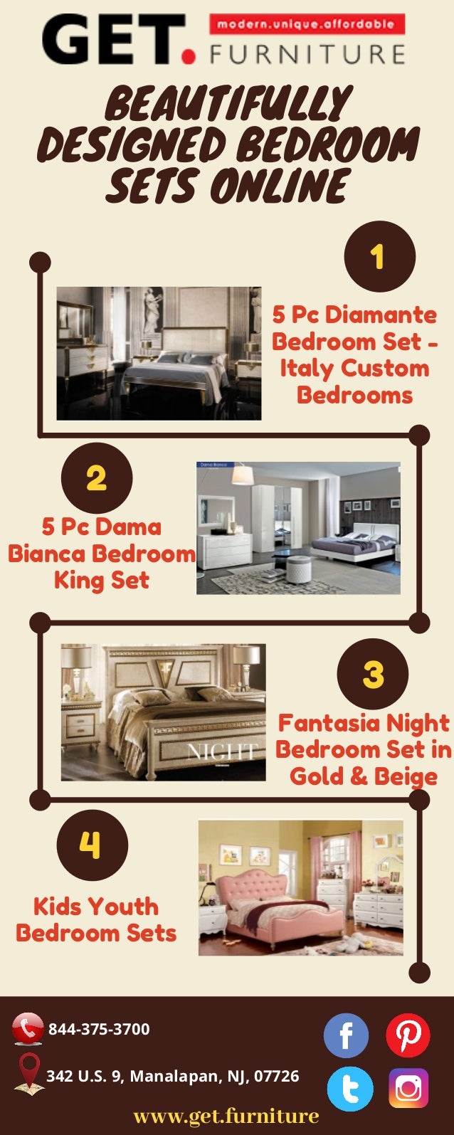 Beautifully Designed Bedroom Sets Online Get Furniture