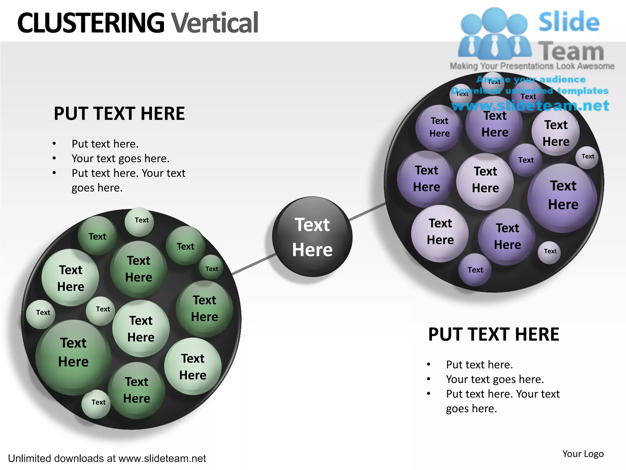 Beautifully designed clustering vertical power point slides and ppt ...