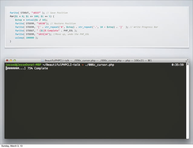 Beautiful PHP CLI Scripts | PPT