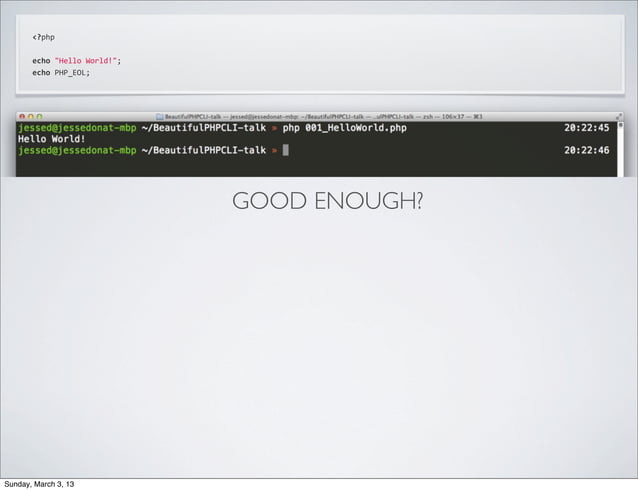 Beautiful PHP CLI Scripts | PPT