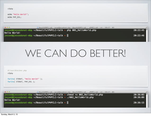 Beautiful PHP CLI Scripts | PPT