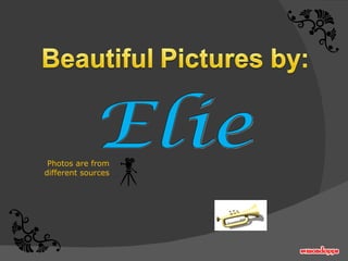Elie  Photos are from different sources 