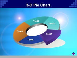 3-D Pie Chart Text1 Text2 Text3 Text4 Text5 