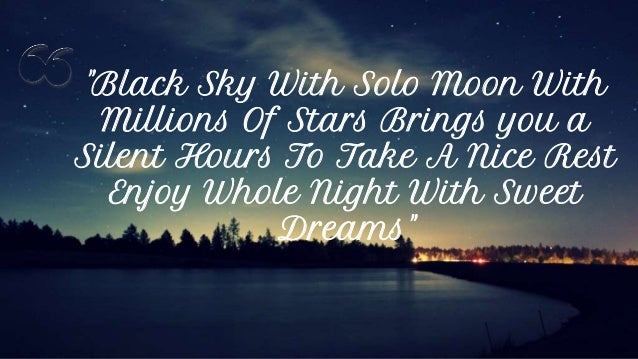 Beautiful Quotes About Night And Sweet Dreams