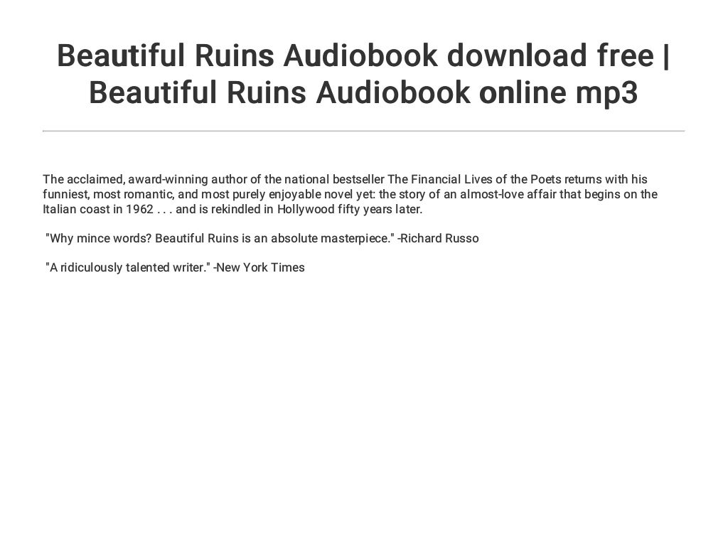 Beautiful Ruins Audiobook download free Beautiful Ruins
