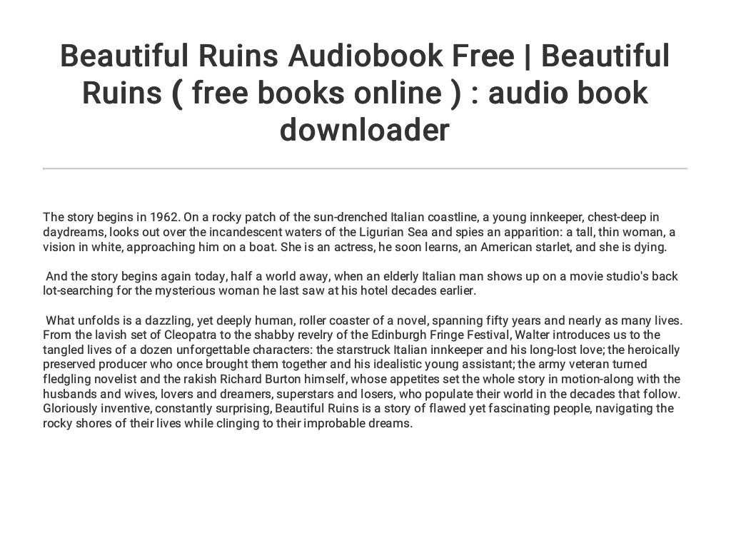 Beautiful Ruins Audiobook Free Beautiful Ruins ( free