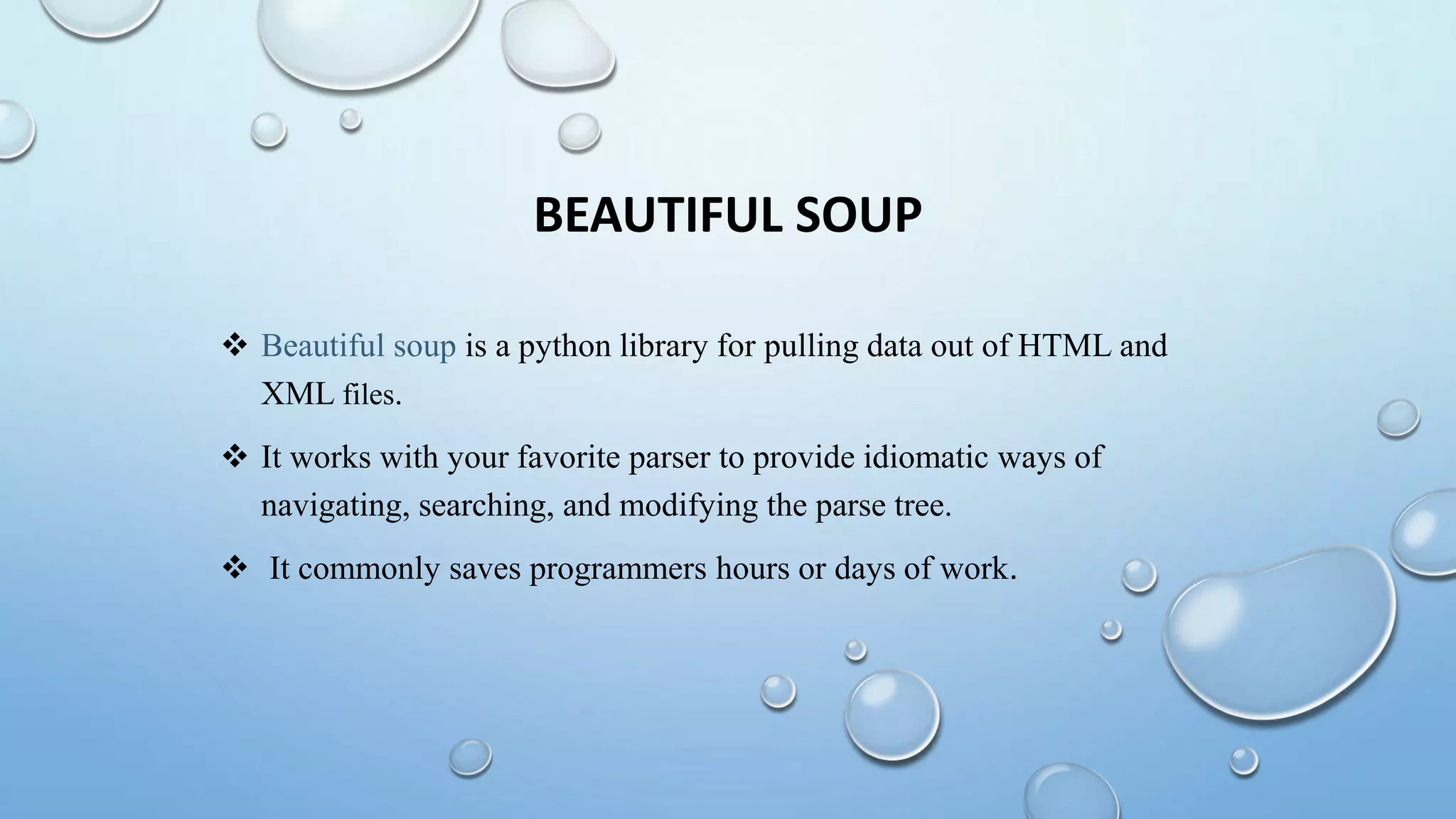 Beautiful soup ppt