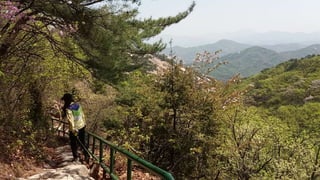 Beautiful Spring Scenery of Su-Lak-San Mountain in Seoul 2017.4.23