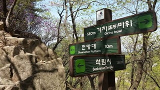 Beautiful Spring Scenery of Su-Lak-San Mountain in Seoul 2017.4.23