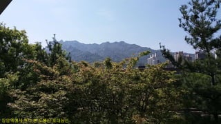 장암역에서 쳐다 본 도봉산 포대능선
 